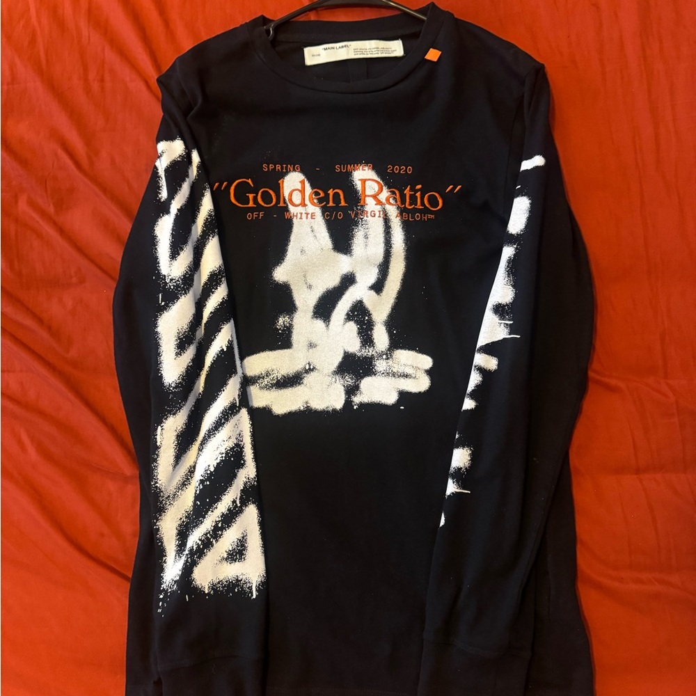 Off-White Black and White Graphic Long Sleeve